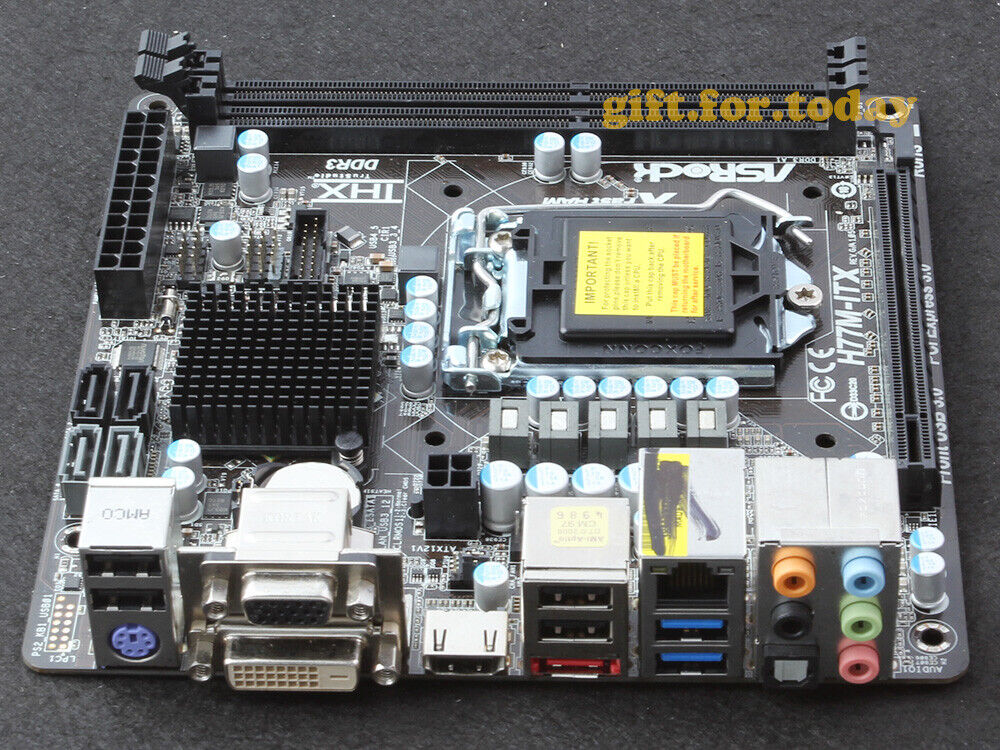 Original ASRock H77M-ITX Intel H77 Motherboard LGA 1155 DDR3 DVI HDMI Mini-ITX