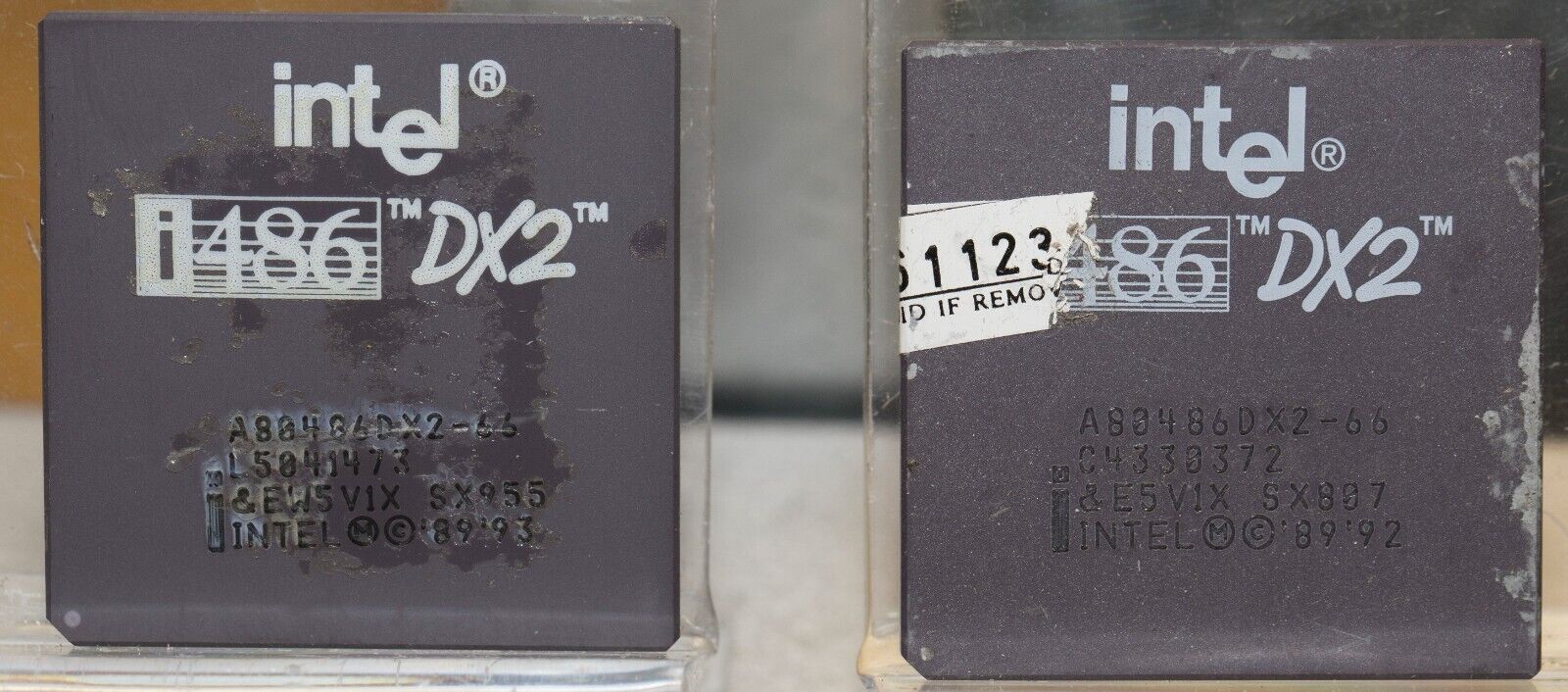 Vintage Intel 486DX2-66 Processor A80486DX2-66  Socket 3 Gold
