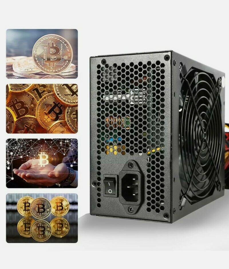 1800W Modular Mining Power Supply PSU for 8 GPU ETH Rig Ethereum Miner US