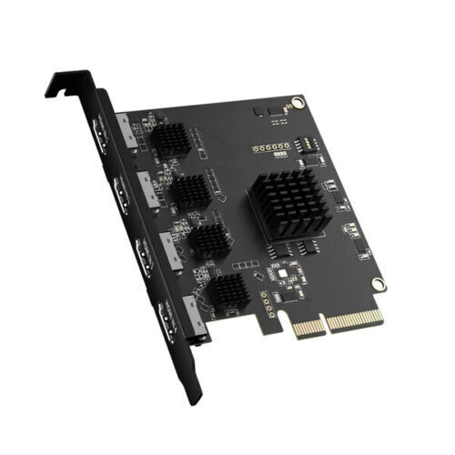 ACASIS 4 Channel Built-in PCI-E 2.0 X4 Video Capture Card 1080P 60Hz 20Gb/S