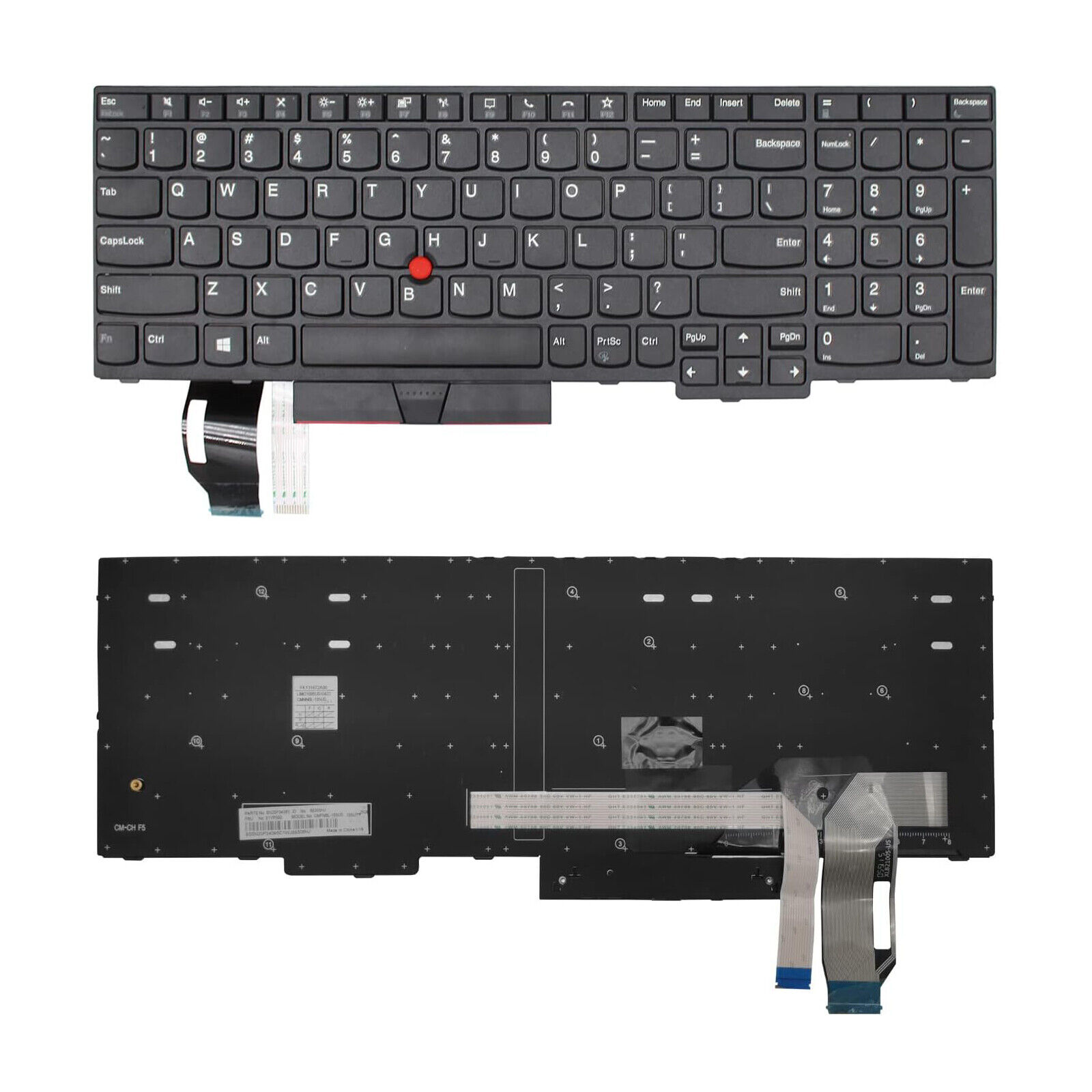 US Keyboard for Lenovo ThinkPad E580 E590 L580 L590 T590 P52 P72 P73 T15 P15S