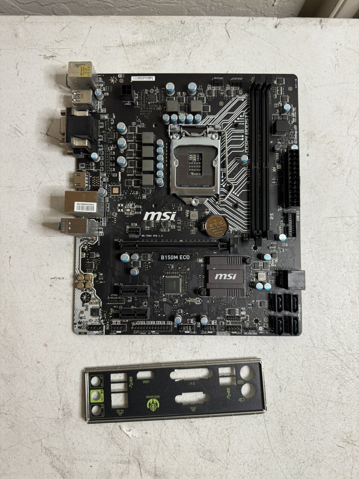 MSI B150M ECO LGA1151 DDR4 Micro-ATX Motherboard with I/O Shield
