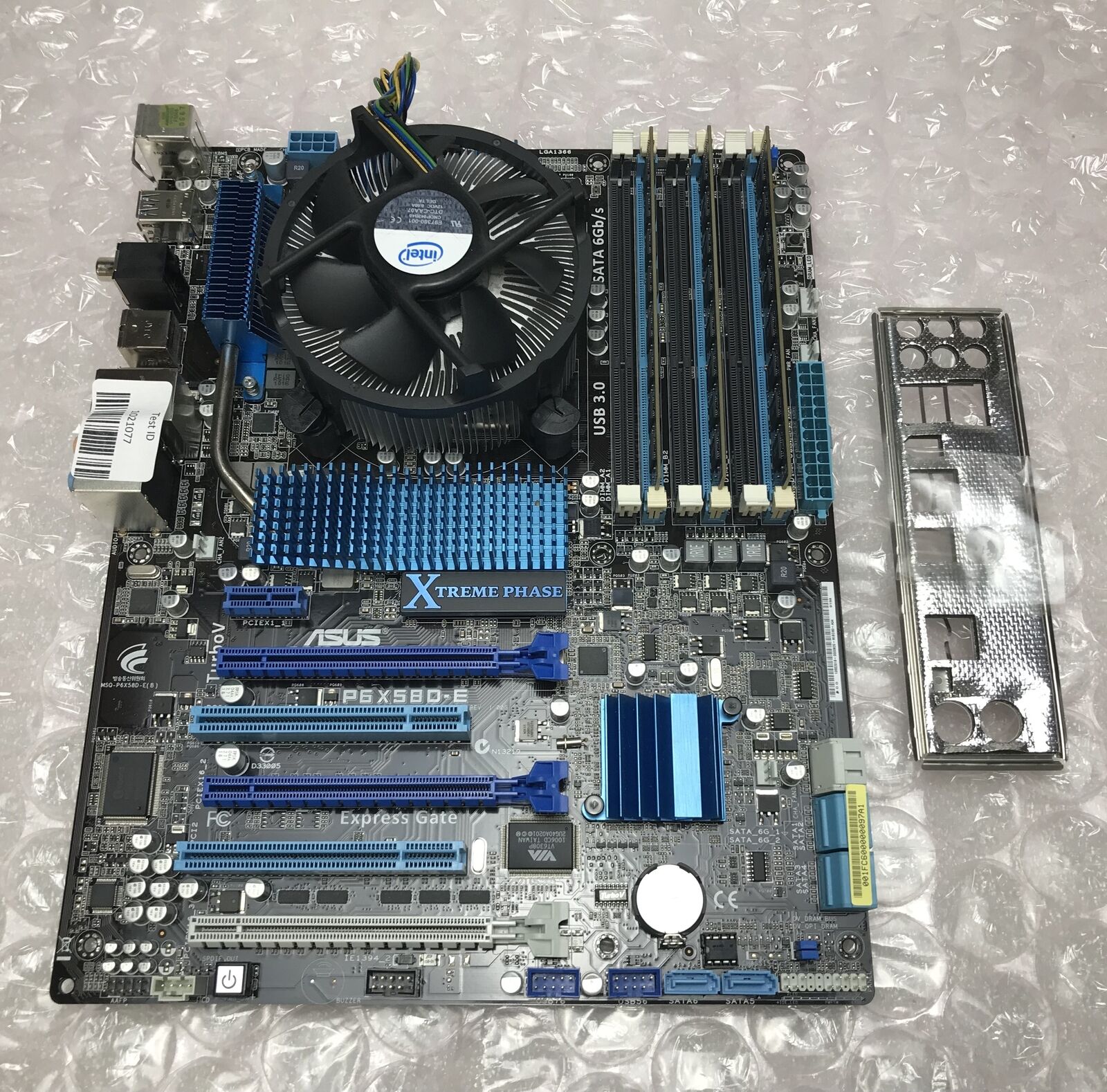 Asus P6X58D-E Motherboard, Core i7-950 @3.07GHz, Heatsink/Fan, 12GB DDR3 RAM