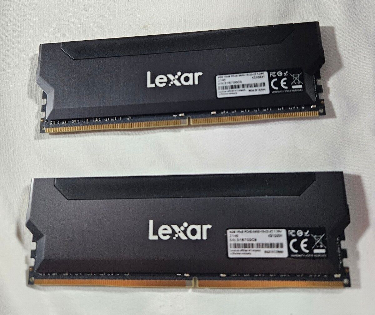 Lexar Hades 16GB Kit (8GBx2) RGB LED, DDR4 3600 MHz Memory (Open - Box / New)