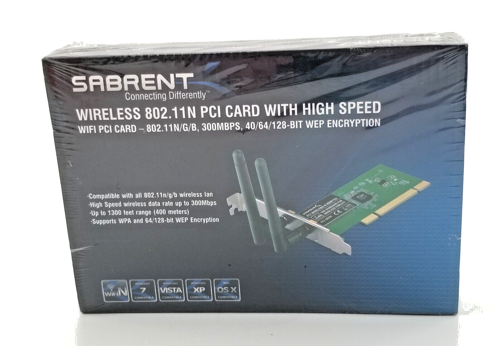 Sabrent Wireless 802.11N PCI Card w/ High Speed WPA & WEP Encryption New/Sealed