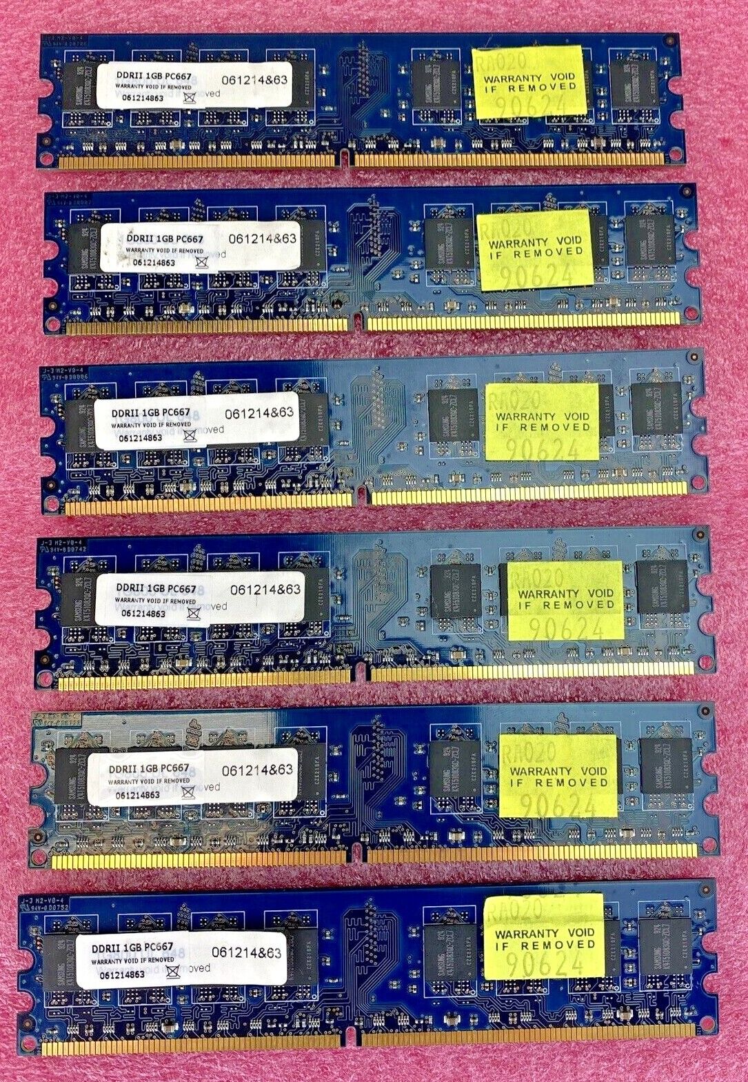 6x 1GB Samsung 061214863 DDRII PC667 RAM 061214&63 memory