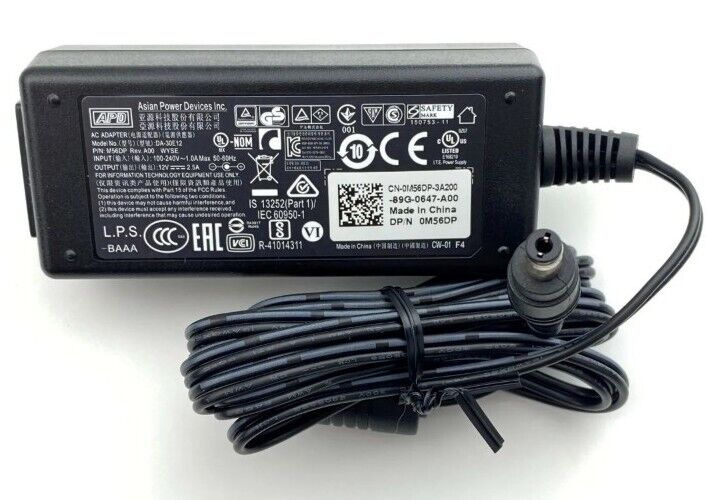 Lot Of 29 Dell Wyse 30W AC Adapter Only No Powe Cable DA-30E12 0M56DP. New #Z358