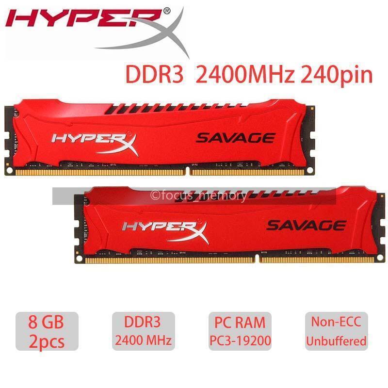 Kingston HyperX SAVAGE 16 GB DDR3-2400 (2x 8GB) PC3-19200 240Pin Desktop Memory