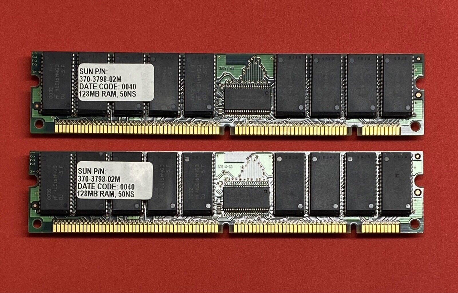 Sun 256MB (2x 370-3798 128MB) Ultra 5 / Ultra 10 Memory RAM Kit - X7038A  Tested