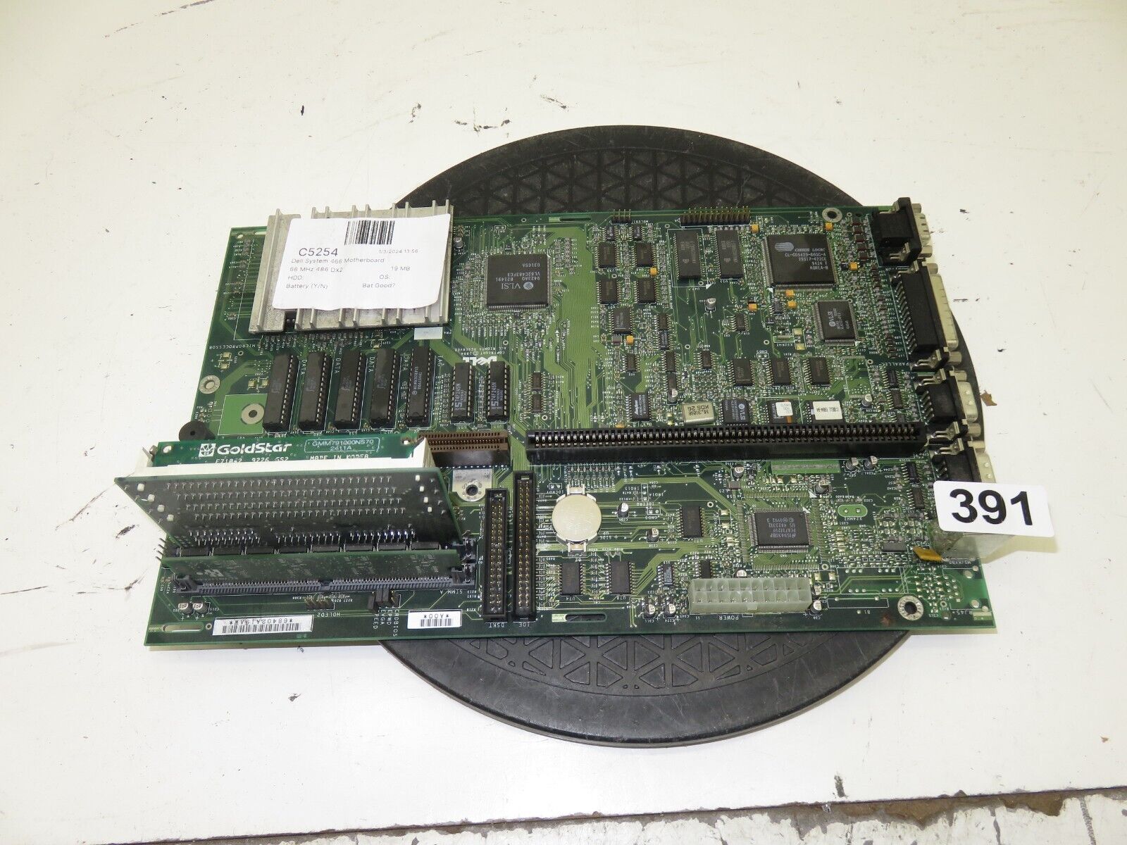 Dell System 466 Motherboard 486 DX2 66MHz 19MB Ram