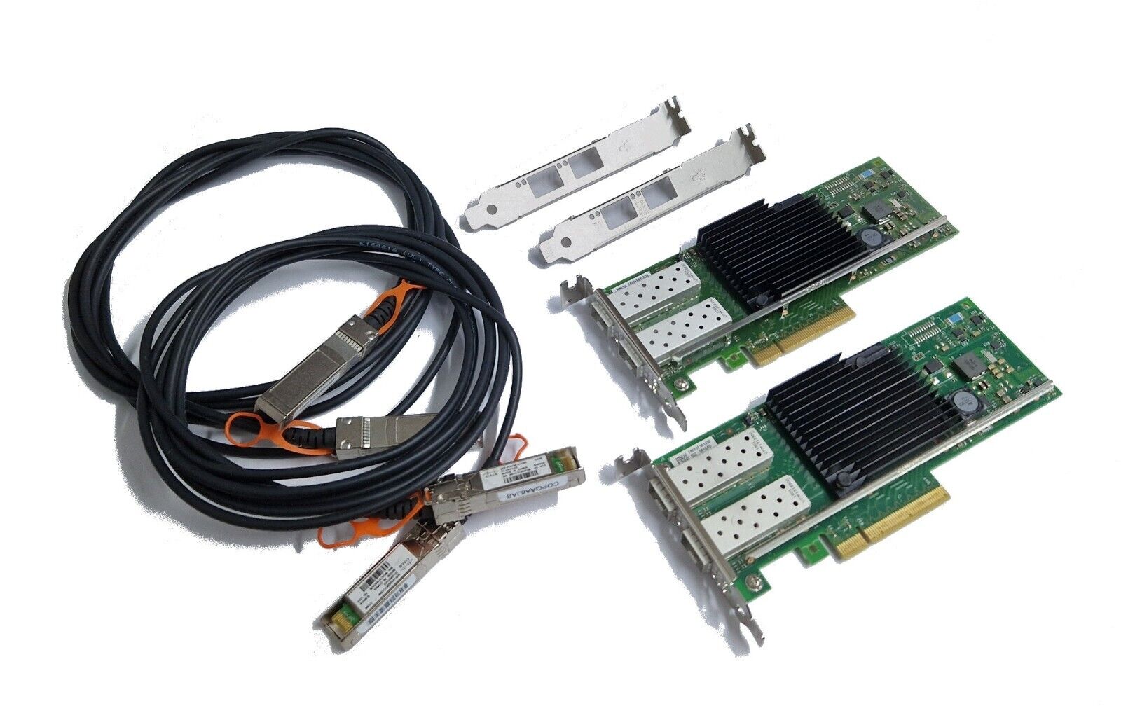 10G Networking Kit 2x Intel X710-DA2 Card 10Gb PCIe 3.0 x8 10G Ethernet SFP+ NIC