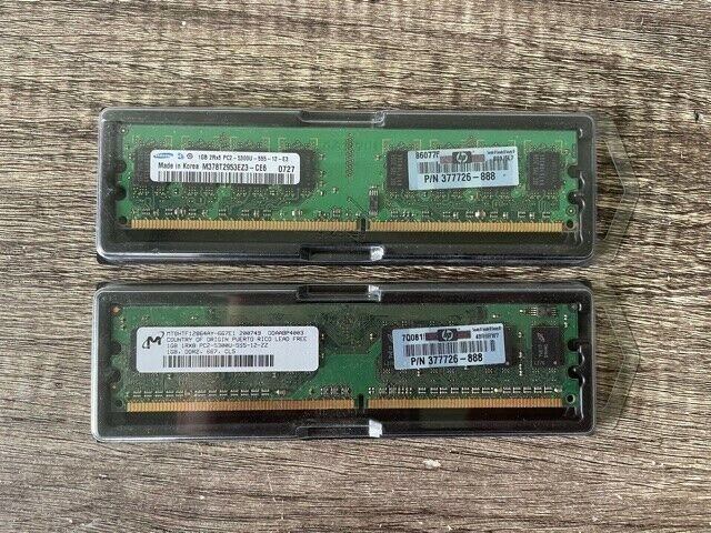 2 GB SAMSUNG (2x1GB) M378T2953EZ3 PC2-5300U-555-12-E3 Desktop Memory