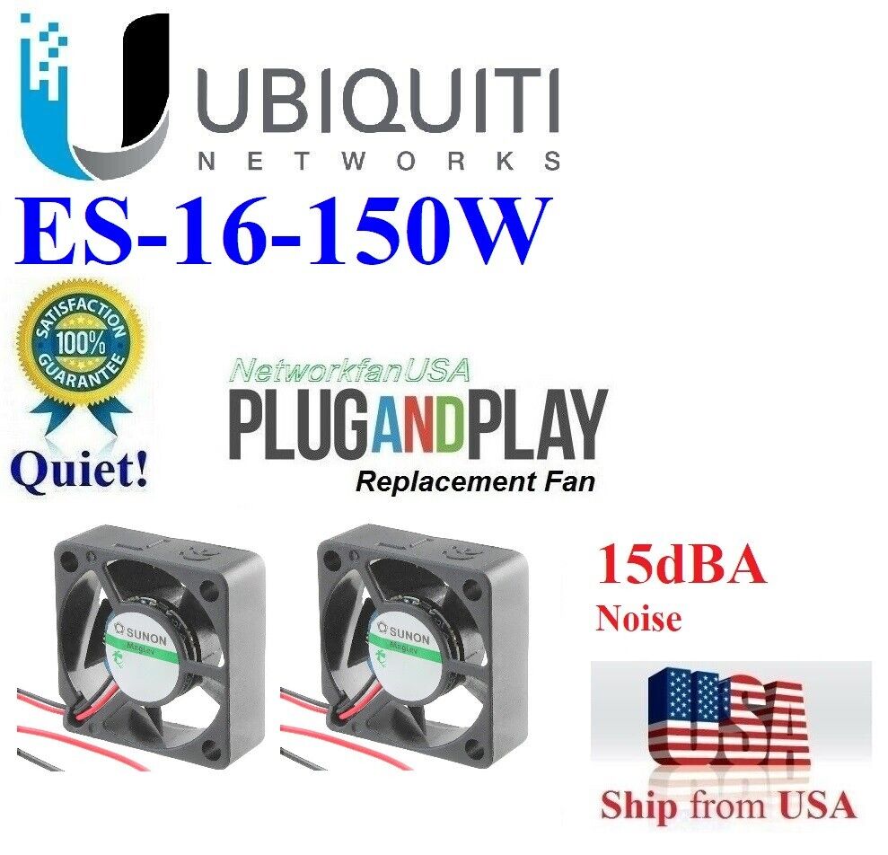 2x Quiet Version Replacement Fans for Ubiquiti ES-16-150W EdgeSwitch fan