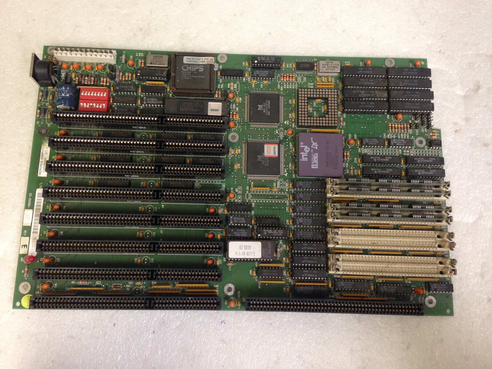 MICRONICS 09-00086-02 REV. E Motherboard ( For Parts or Repair NO Return )