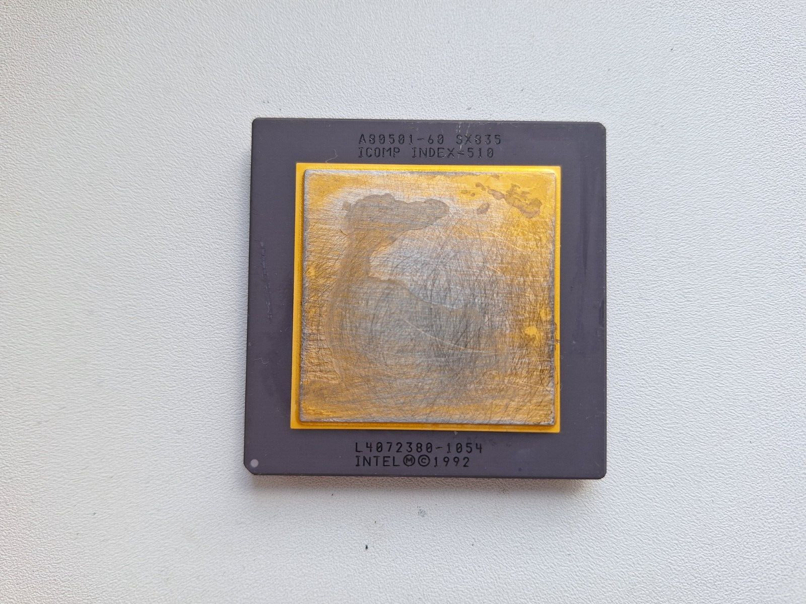 Intel Pentium 60 A80501-60 SX835 rare FDIV bug vintage CPU GOLD # 2