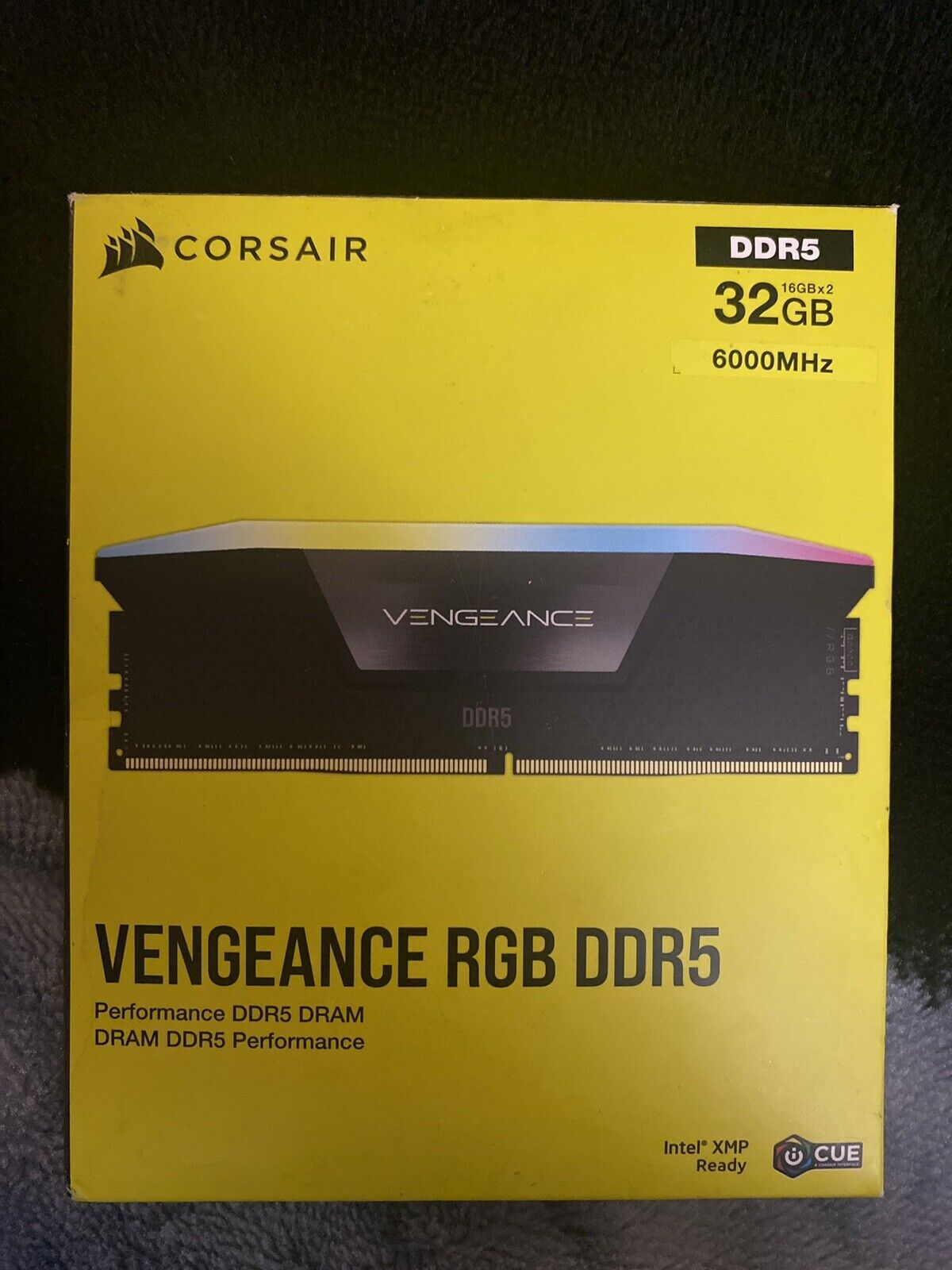 CORSAIR Vengeance RGB 32GB PC5-48000 (DDR5-6000MT/s) RAM  (CMH32GX5M2E6000C36)