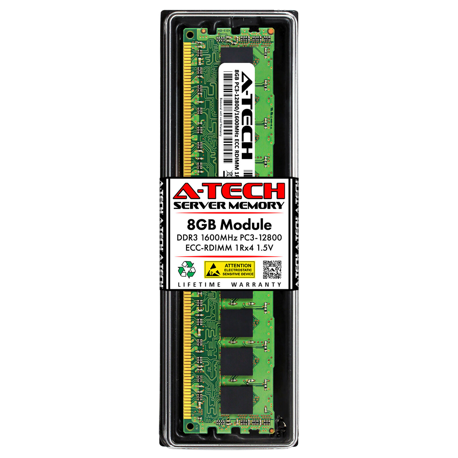 8GB PC3-12800R REG RDIMM (Samsung M393B1G70BH0-CK0 Equivalent) Server Memory RAM