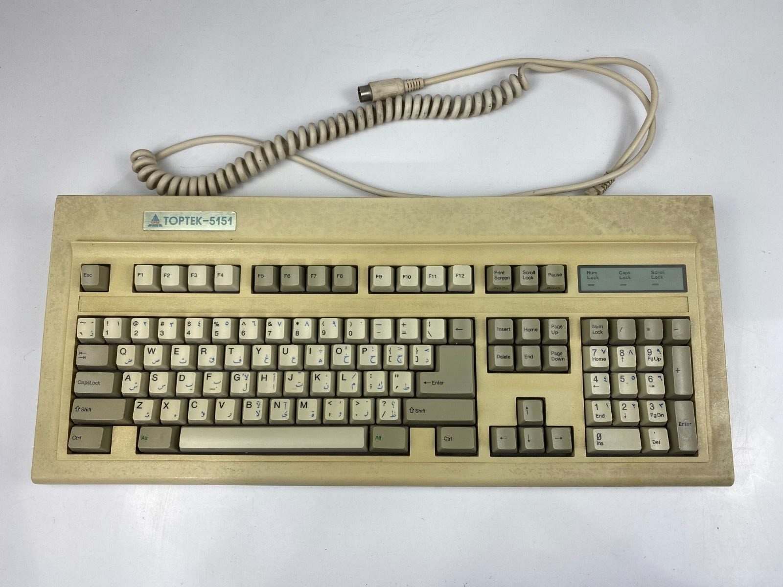 Vintage Nan Tan KB-5161 Clicky Mechanical Alps Keyboard Blue **Arabic Key**