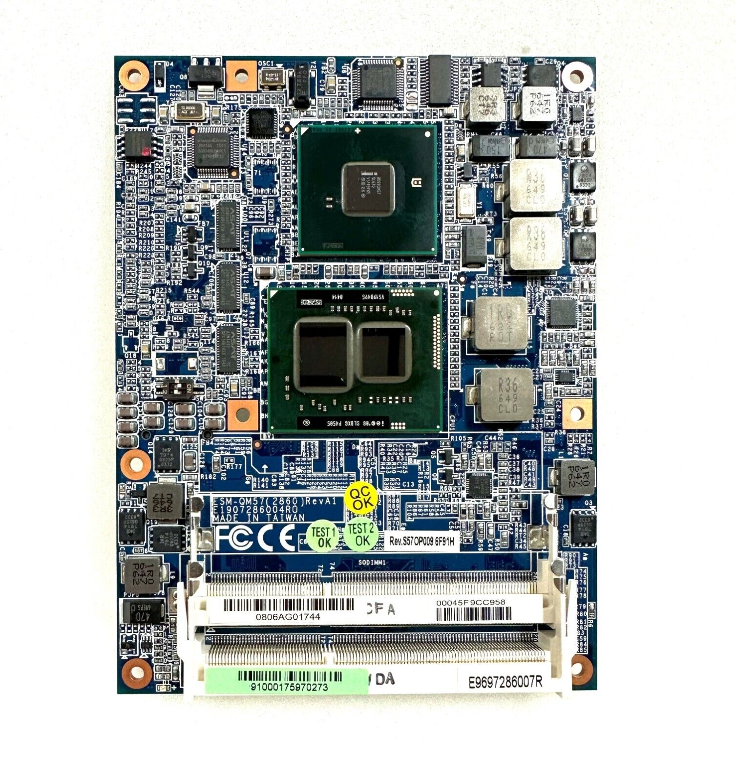 ESM-QM57(2860) REV A1 Avalue  MEDICAL all-in-one PC BOARD 1.86Ghz CELERON P4505