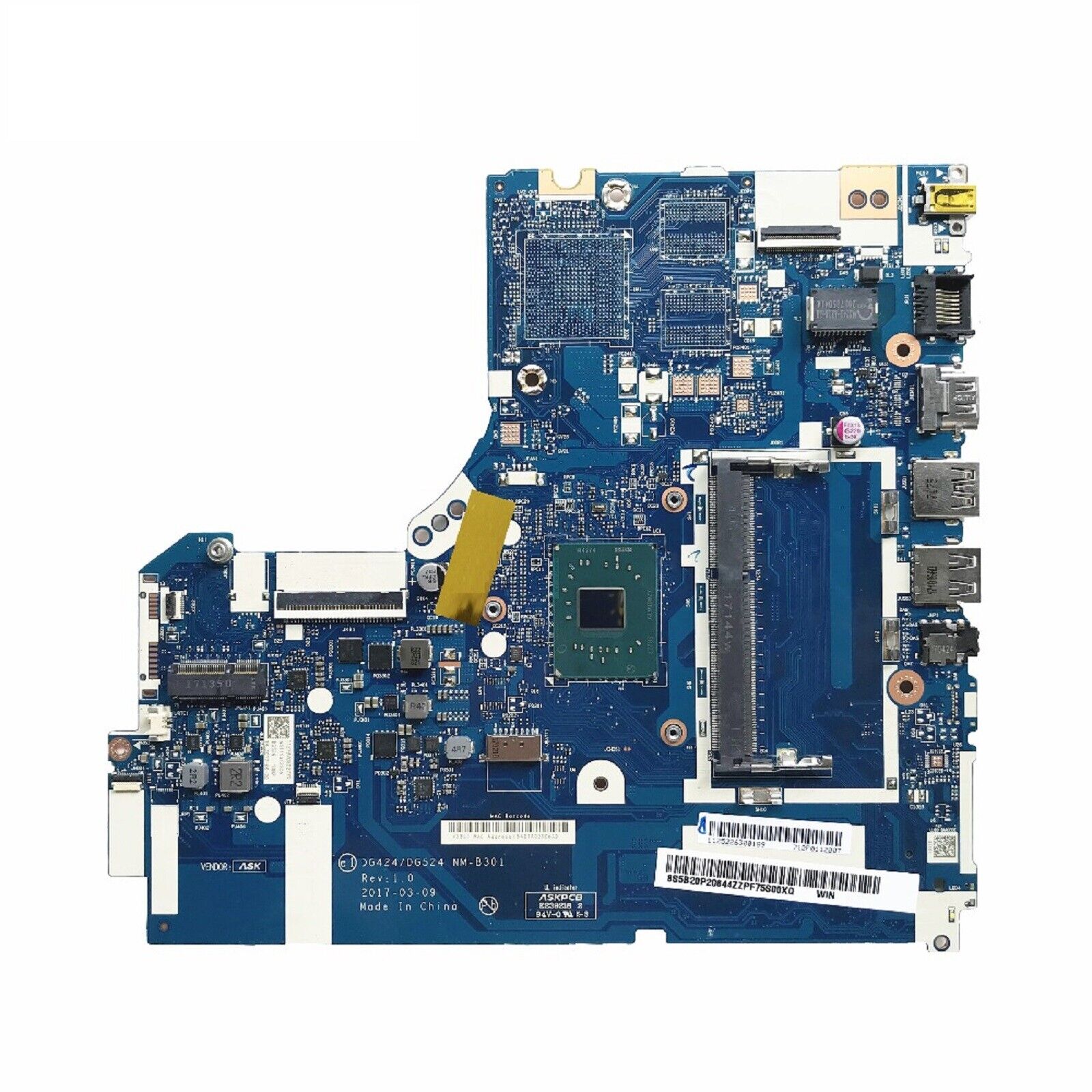 DG424/DG524 NM-B301 5B20P20644 Lenovo Ideapad 320-15IAP Motherboard w/ N3350 CPU