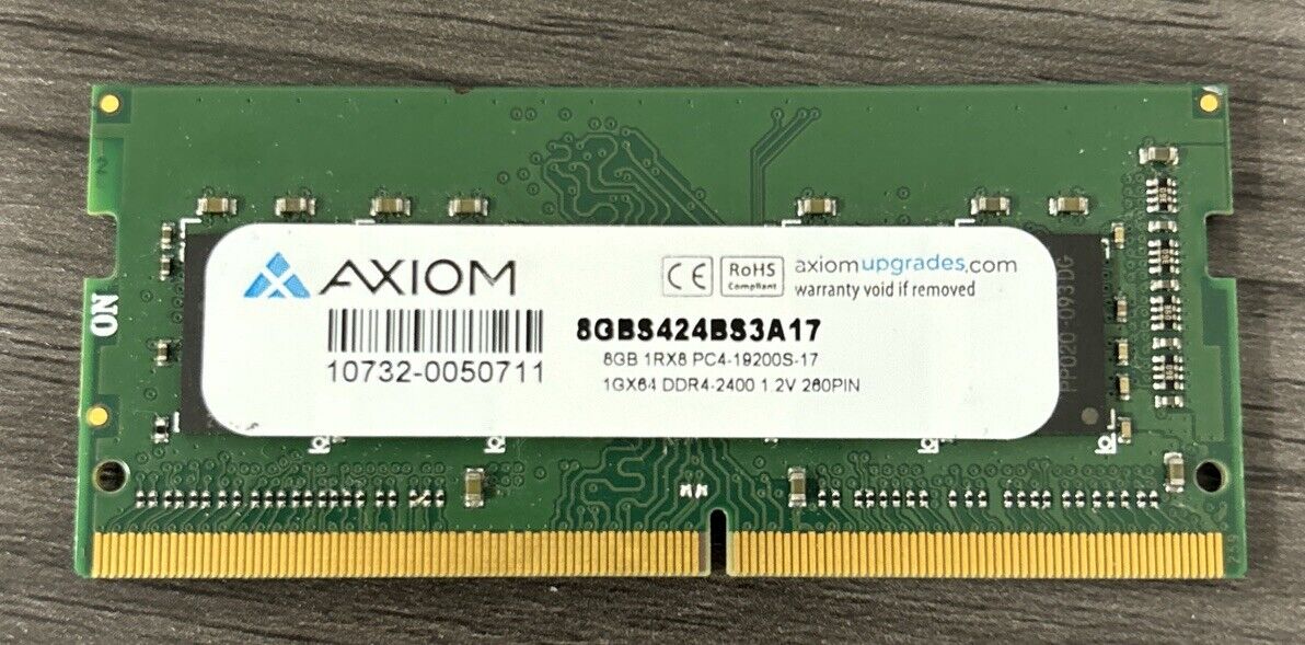 AXIOM LAPTOP MEMORY 8GB 1RX8 PC4-19200S-17