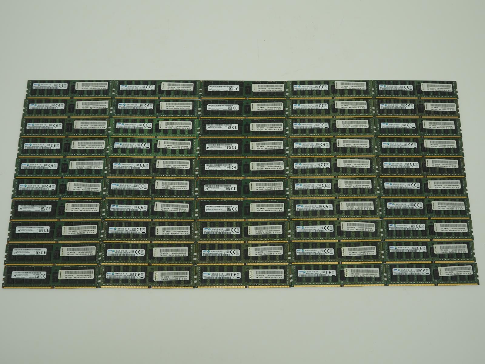 Lot of 50 MIXED BRAND 16GB PC4-2133P Server Ram / Memory
