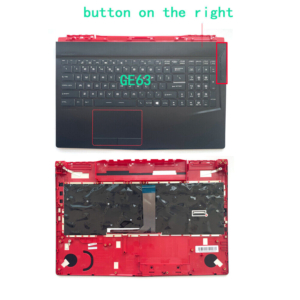 New for MSI  GE63 GP63 GL63 MS-16P4 MS-16P5 8RD 8RC 8RE Palmrest Keyboard Cover