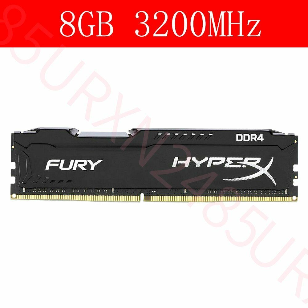 For HyperX Fury 32GB 16GB 8GB DDR4 3200MHz PC4-25600 CL18 288Pin Desktop RAM New