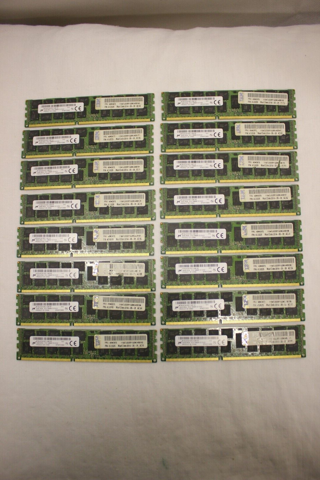 16 X RAM MICRON MT36JSF2G72PZ-1G9E1HF 16GB MEMORY CARD IBM