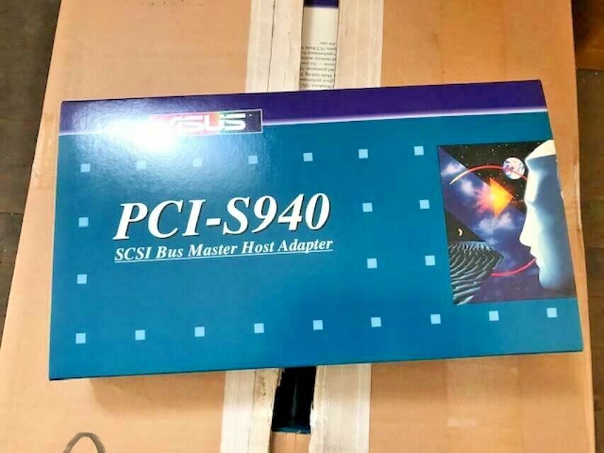 VINTAGE RARE NEW IN RETAIL BOX ASUS PCI-S940 PCI 50 PIN SCSI BUS ADAPTER RM3