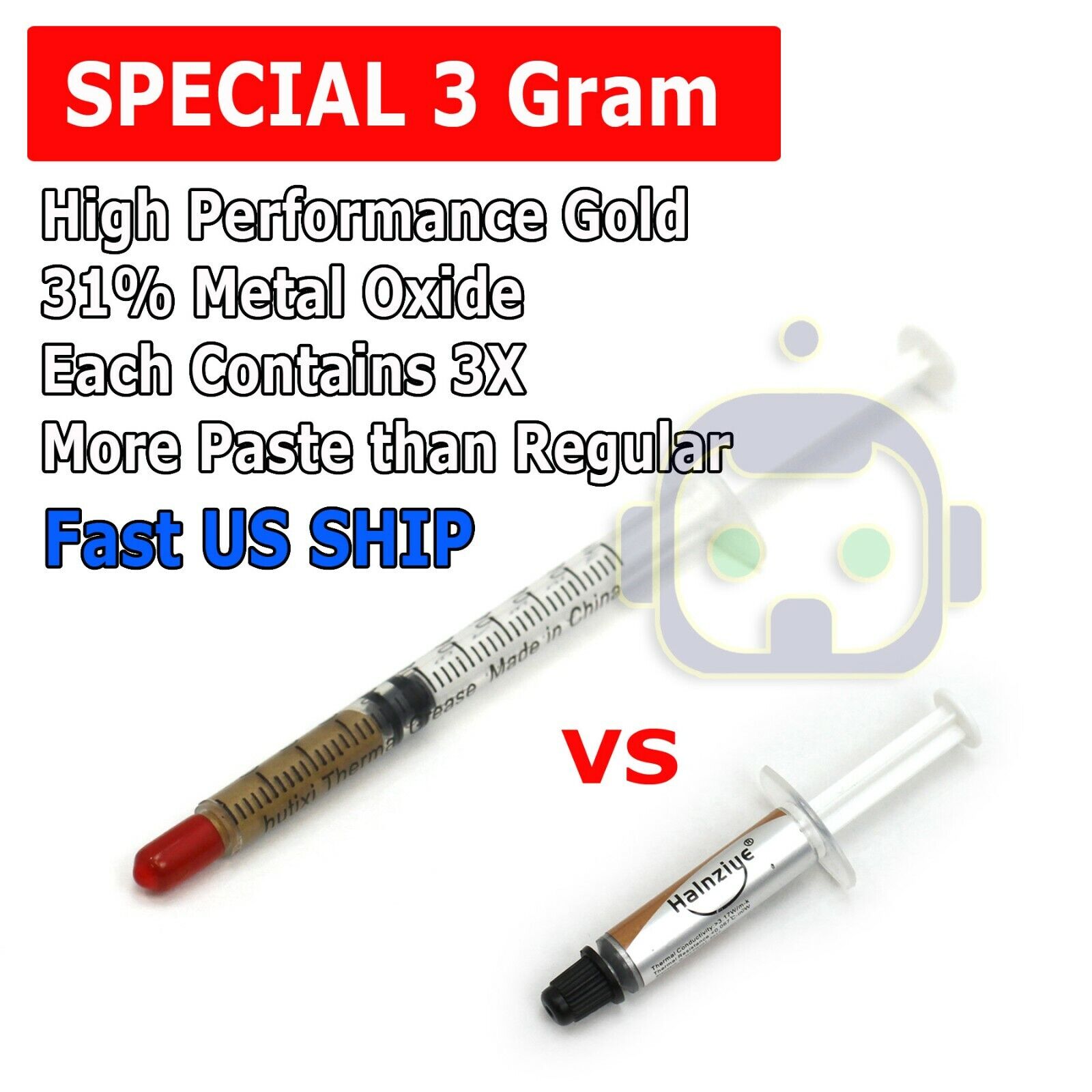 1PCS Silver Thermal Grease CPU Heatsink Compound Paste Syringe 
