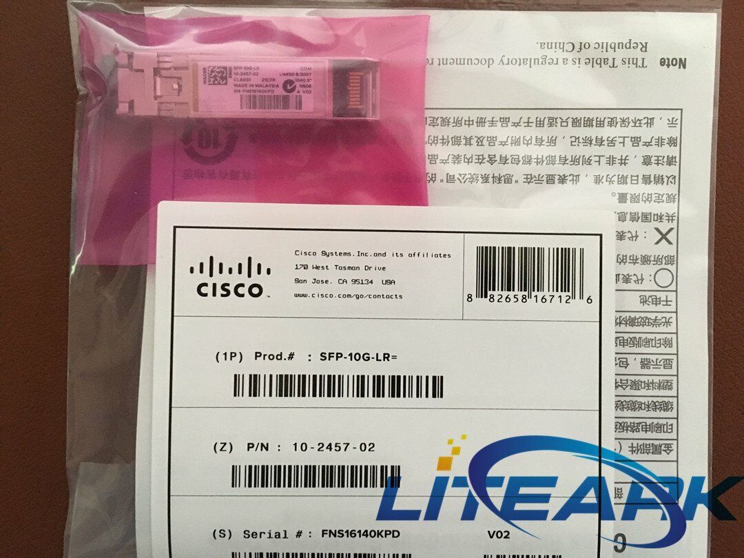 New Sealed Original Cisco SFP-10G-LR 10GBASE-LR SFP Plug-in  Transceiver Module