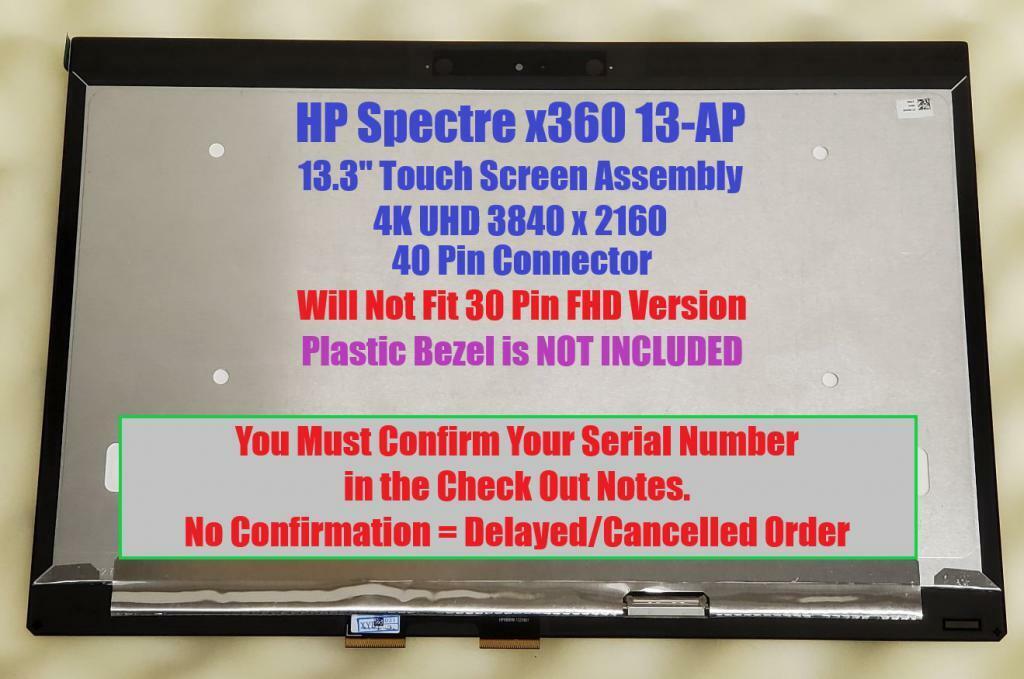 L37650-001 HP SPECTRE X360 13-AP0039NR 13-AP0043DX LCD DISPLAY SCREEN ASSEMBLY