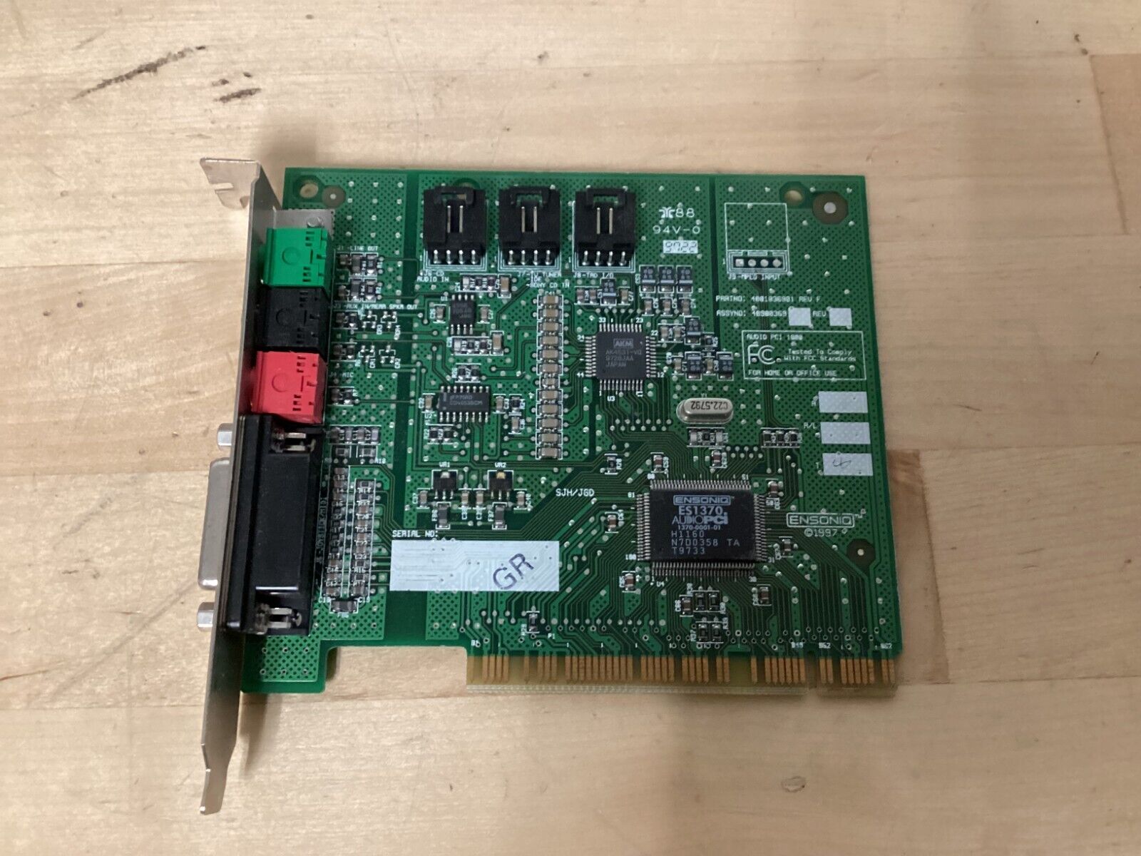 Vintage Ensoniq AudioPCI ES1370 PCI 9821 Audio PCI 1000 Sound Card Tested