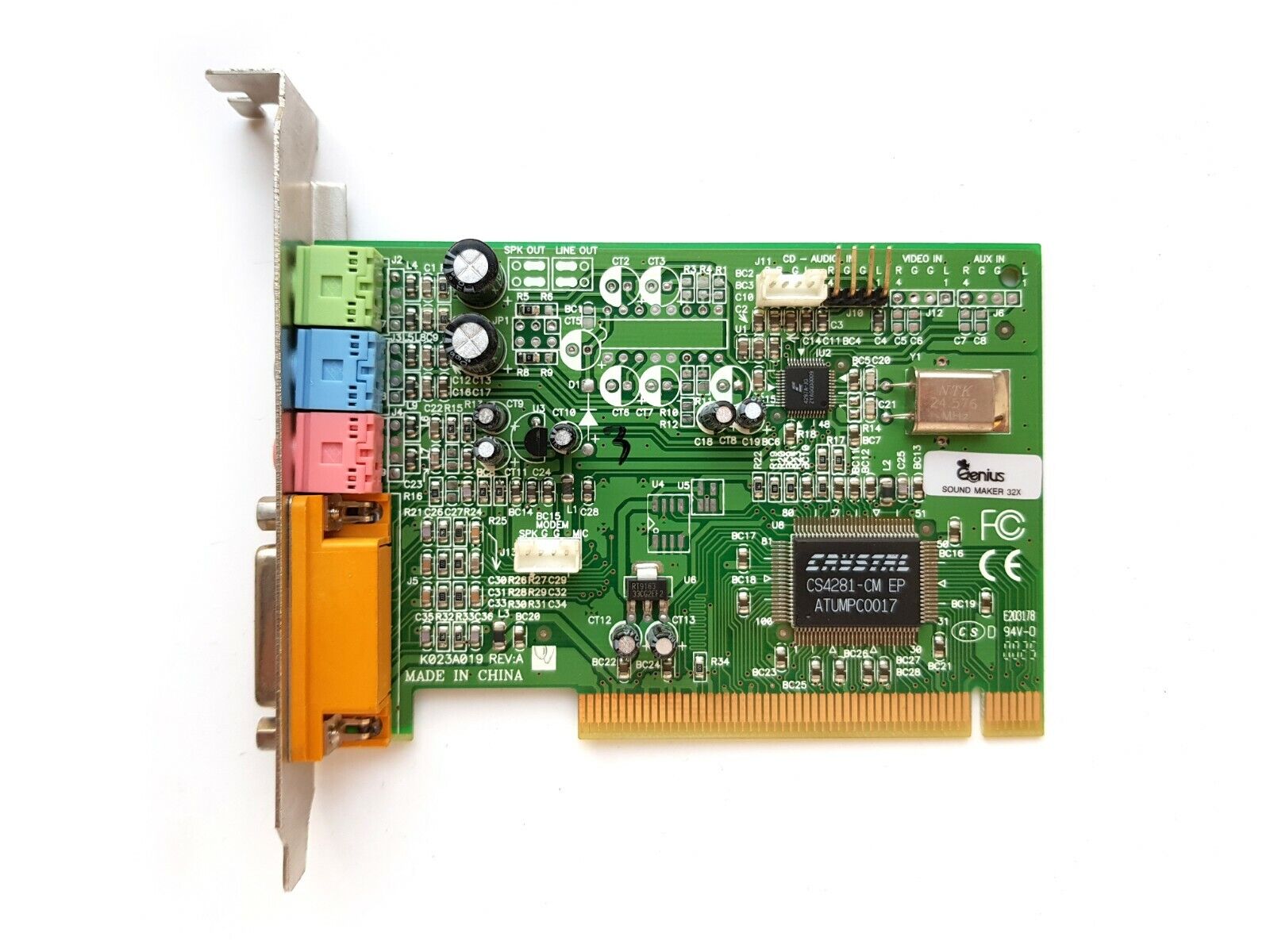 CRYSTAL CS4281 sound card PCI - GENIUS Sound maker 32X- 2000 year
