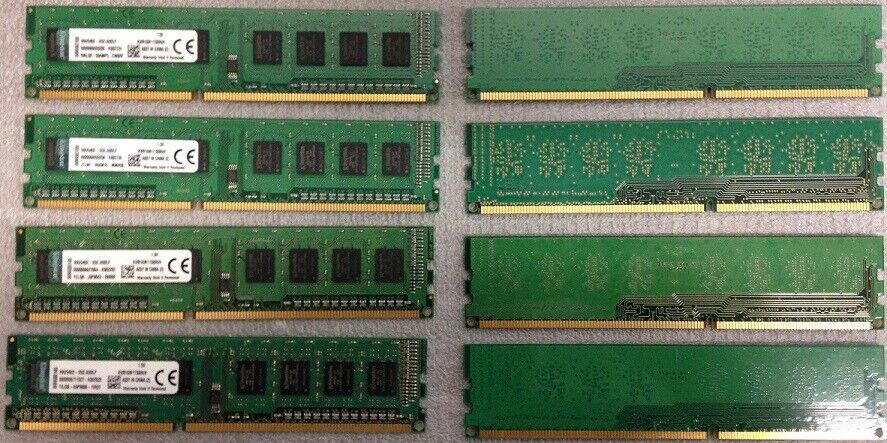 Kingston 4GBx8=32GB PC3-12800 DDR3-1600 240-PIN DIMM Desktop Memory (Lot of 8)