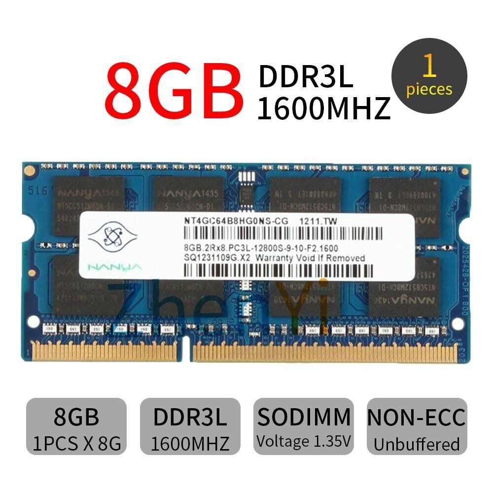 8GB (1x8GB) DDR3L PC3-12800 SODIMM Memory Laptop RAM For Lenovo Essential G510