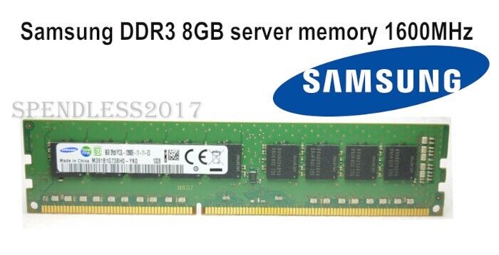 SAMSUNG 8GB DDR3 1600MHz ECC UDIMM (PC3L-12800E) Server Memory RAM Unbuffered