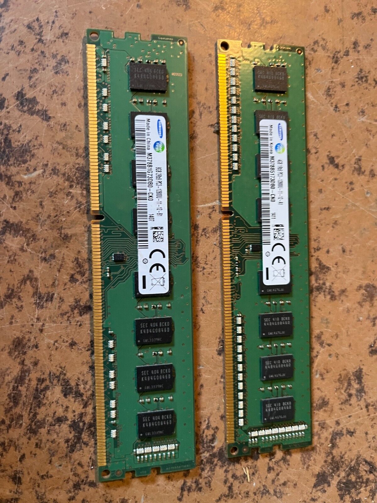 12GB Samsung 1x8g 1x4g PC3-12800U DDR3-1600 Desktop RAM Memory