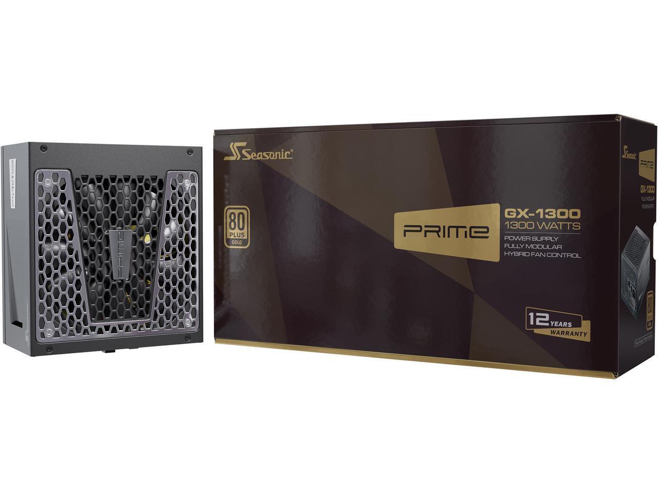 Seasonic PRIME GX-1300, 1300W 80+ Gold, Full Modular ATX Power Supply PSU, Lo...