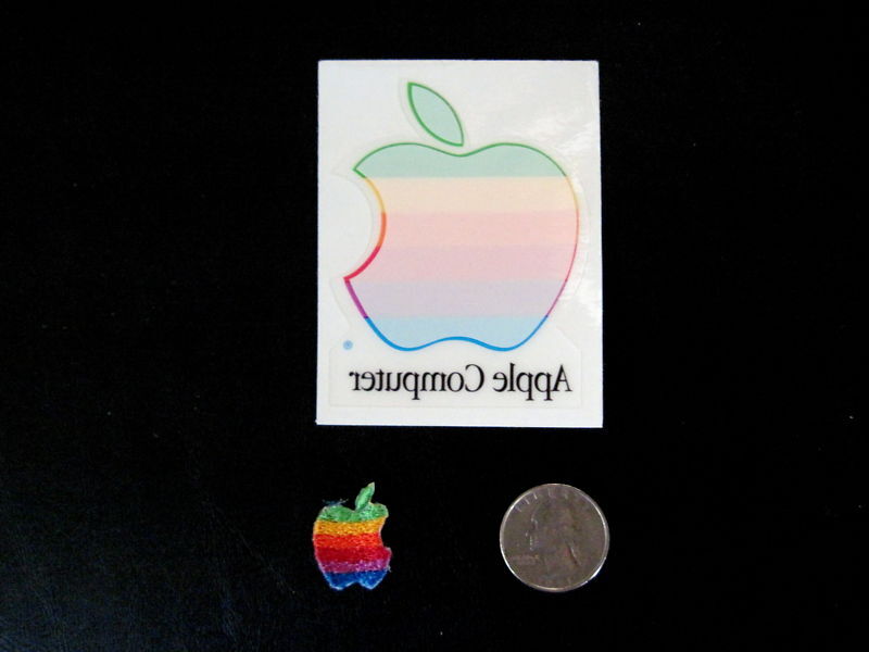 APPLE COMPUTER  VINTAGE DECAL AND EMBROIDERED LOGO  