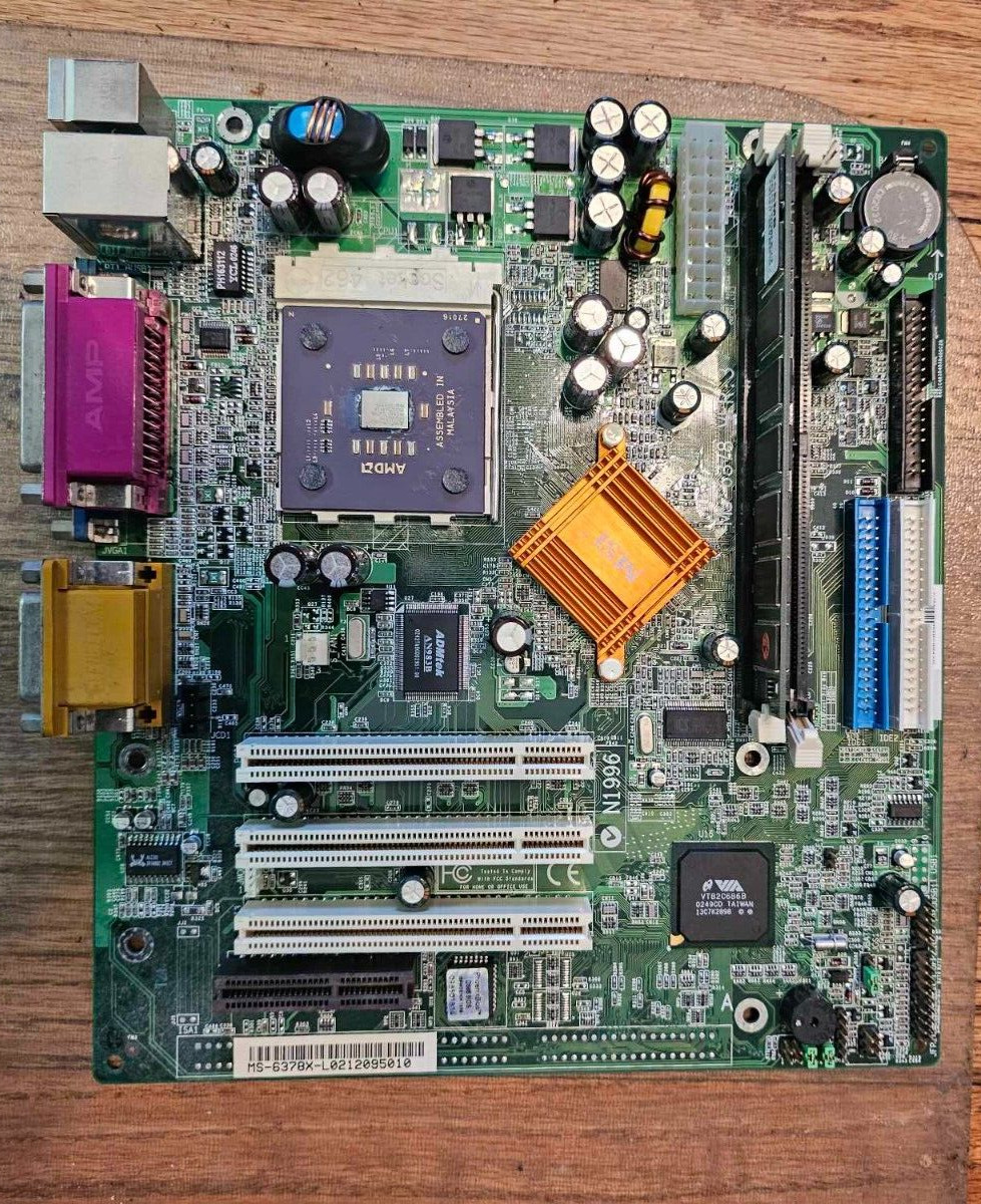 Vintage Retro MSI MS-6378X-L V3.2 Motherboard Socket 462 AMD 256MB SD-RAM Tested