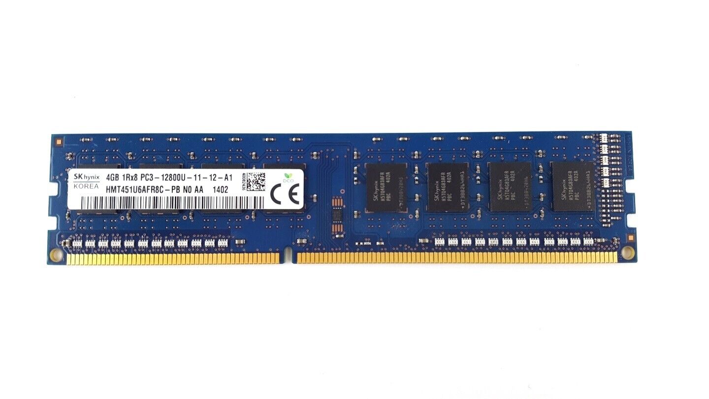 Hynix 4GB PC3-12800U DDR3-1600MHz Desktop PC Memory HMT451U6AFR8C-PB