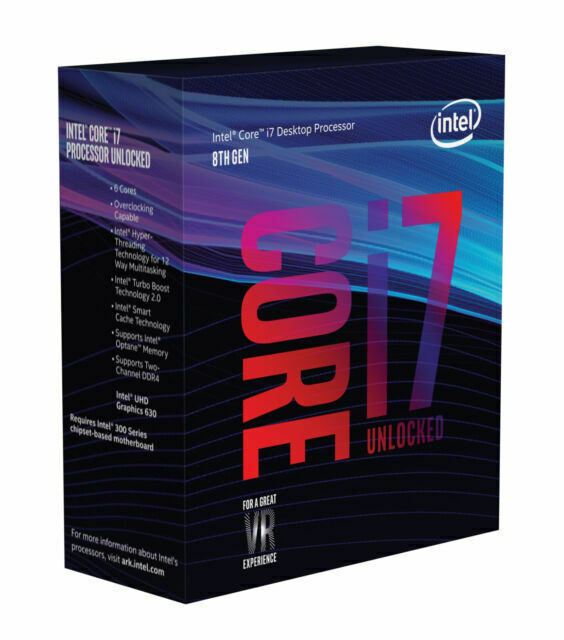 Intel i7 8700K 8th Gen. 3.7GHz 6 Core (BX80684I78700K) Processor SEALED NEW