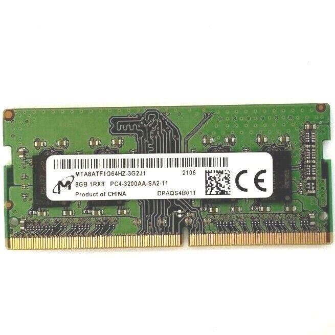 New Pulled MICRON MTA8ATF1G64HZ OEM LAPTOP MEMORY 8GB 1RX8 PC4-3200AA