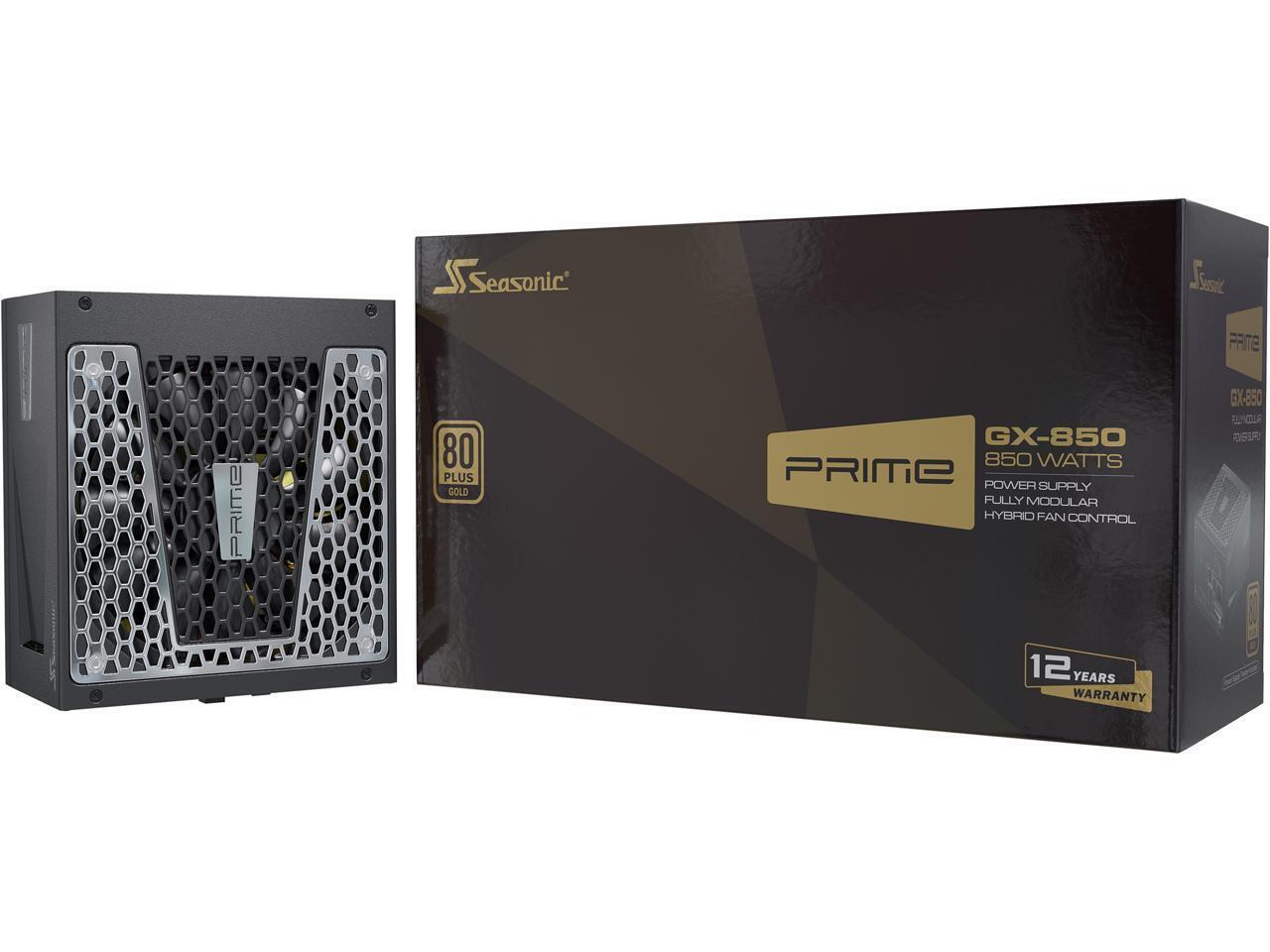 Seasonic PRIME GX-850, 850W 80+ Gold Full Modular Low Noise Power Supply PSU