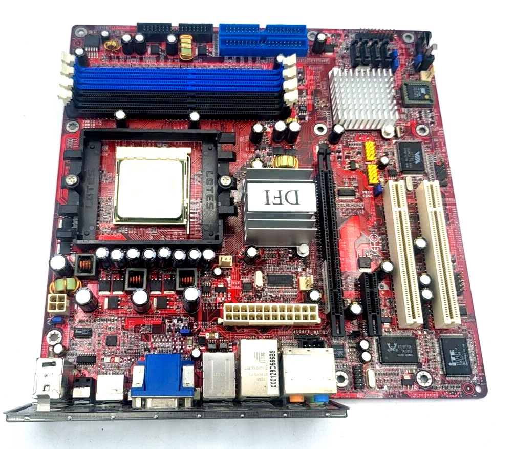DFI RS482 INFINITY MOTHERBOARD + 1.8 GHz AMD ATHLON 64 CPU ADA3000DAA4BW + I/O