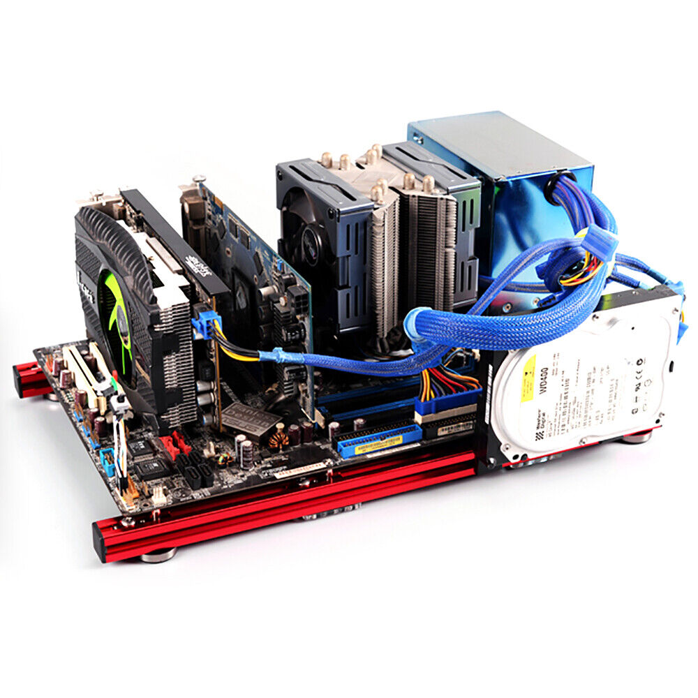 7 Root PC Test Bench Open Frame Chassic Frame DIY ATX For PC Motherboard Case US