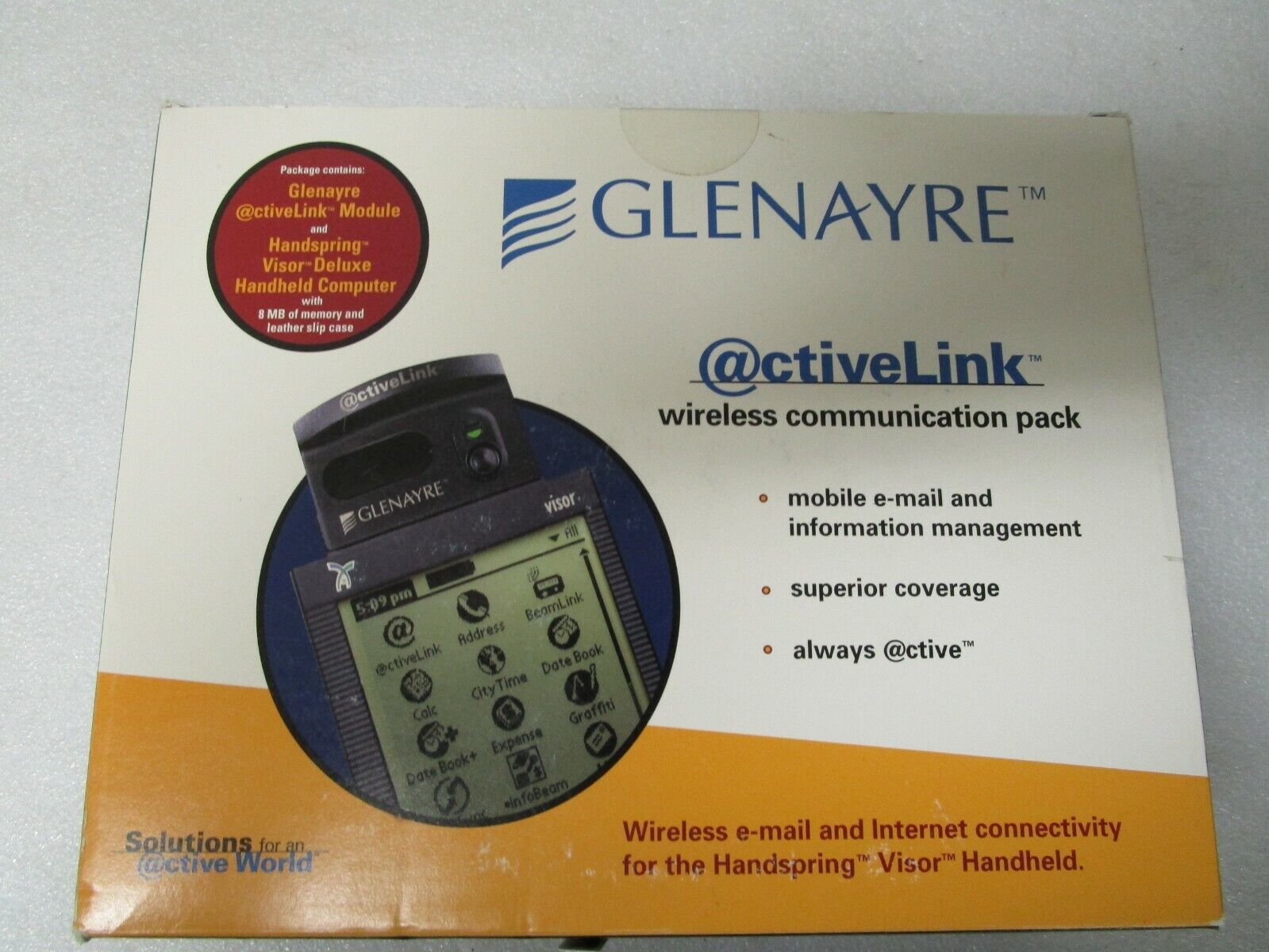 Handspring Visor Deluxe 8MB Handheld Computer with Glenayre Module - New Vintage