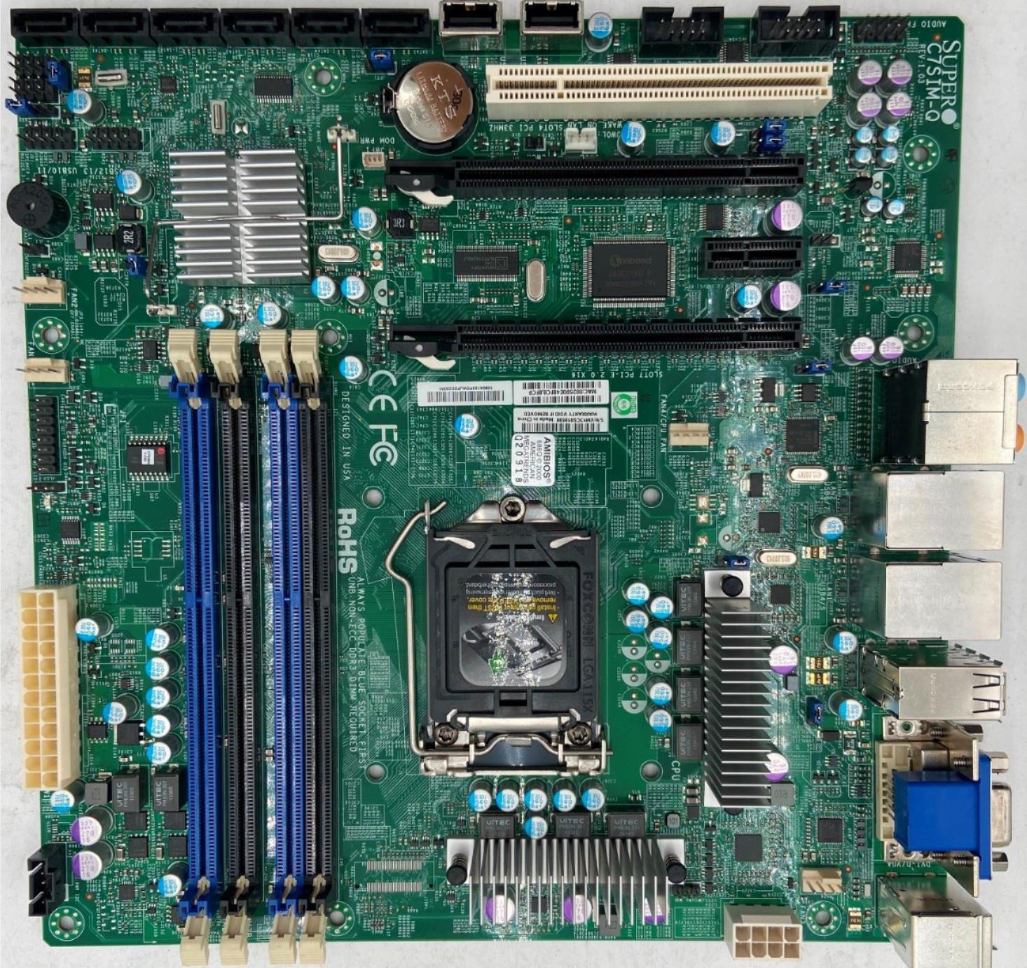 Supermicro C7SIM-Q Single Socket LGA-1156 DDR3 Micro-ATX Motherboard